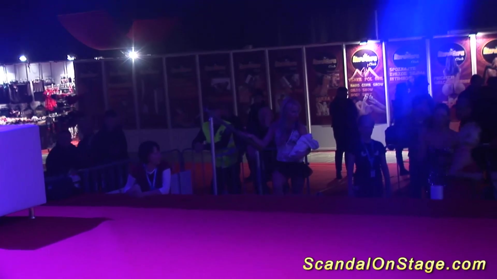 on public stage