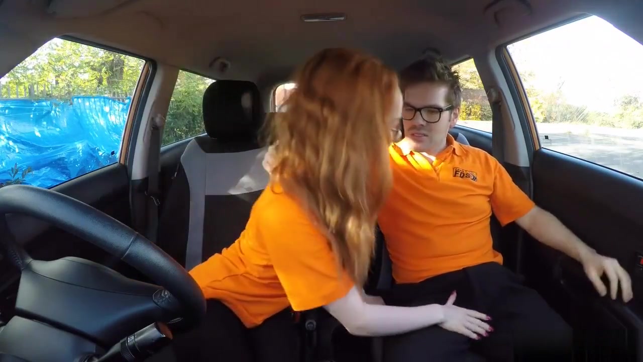 Redhead teen 18+ Ella Hughes Drilled By Her Driving Instructor