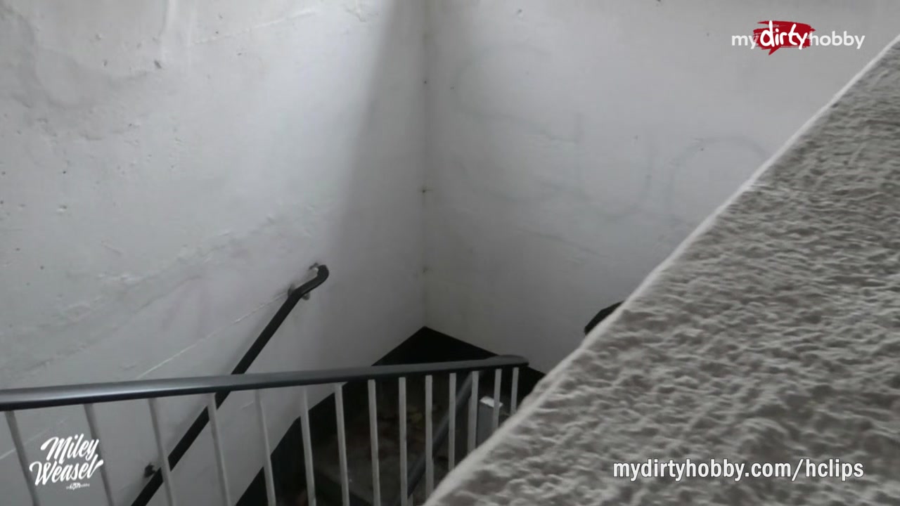 MyDirtyHobby - Amateur babe Miley gets tied up and fucked in a public place