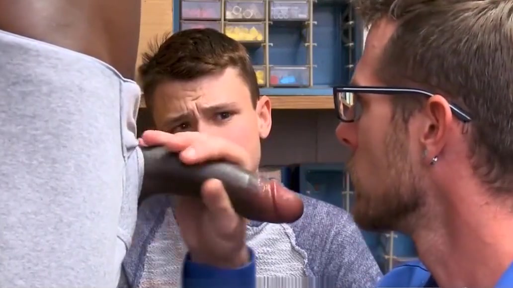 Shoplifting Twink And His Step dad Fucked By Black Security Officer