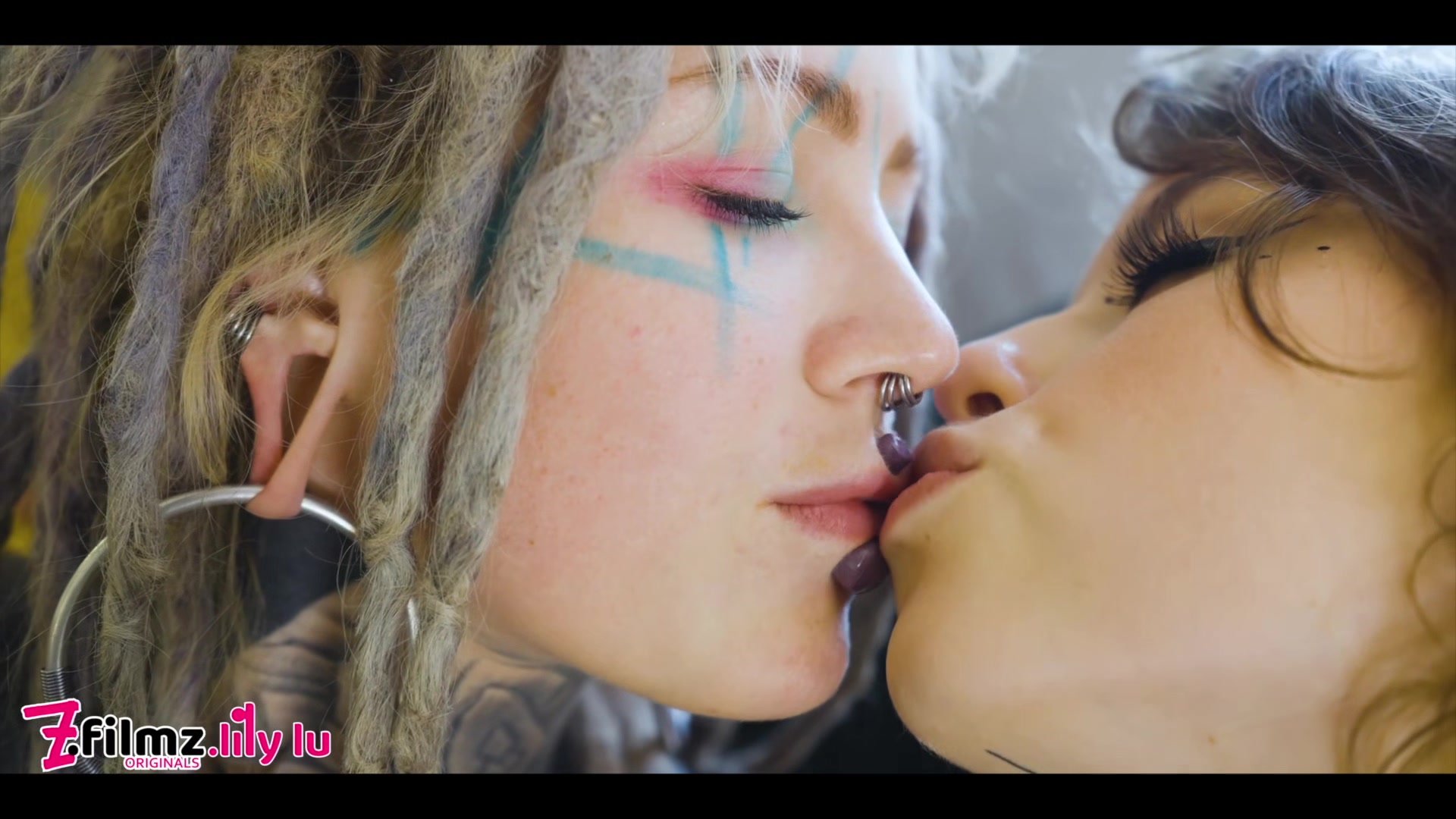 Alt-punk Teen Girls Share A Tattoo Cock