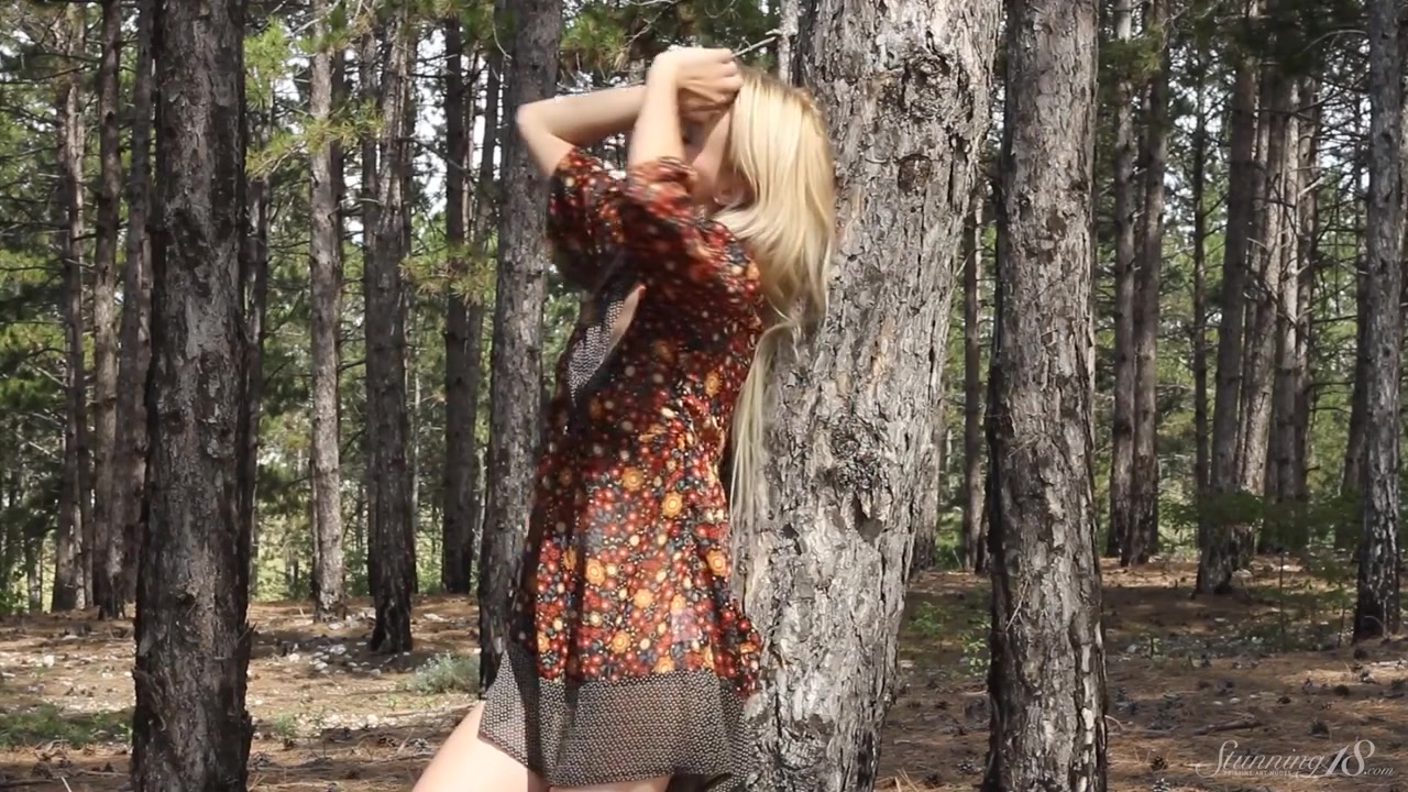 Get Naked In The Woods With Hot Young Blonde Sallustia!