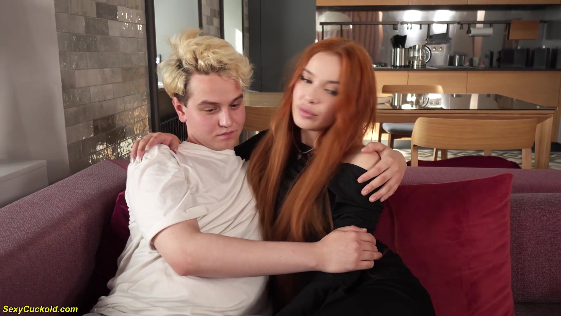 Rough Cuckold Becomes Her First DP Sex