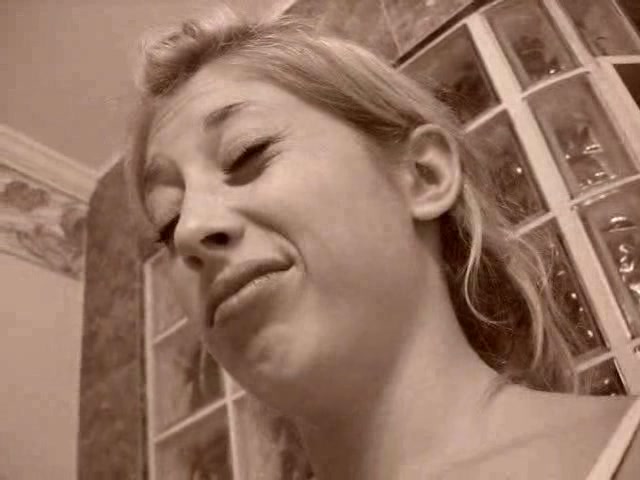 Blonde girl gets naked for the first time on the camera