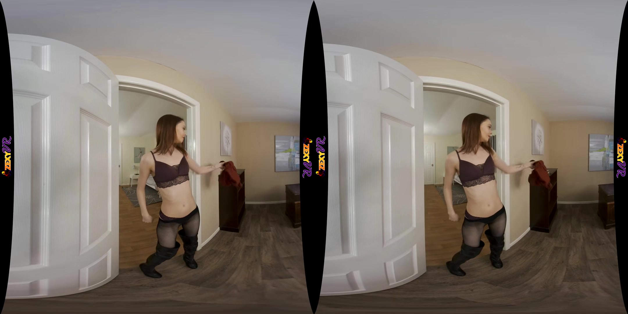 Dressed Up - Sexy Thin Redhead Solo Striptease - Sexlikereal
