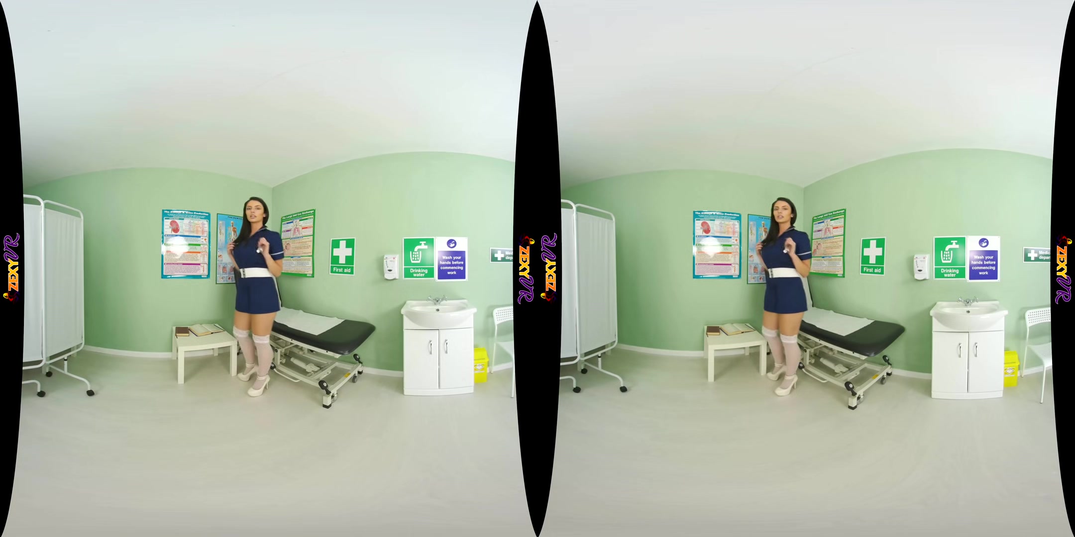 Doctor Doctor - Big Tit Brunette Solo Striptease In The Hospital