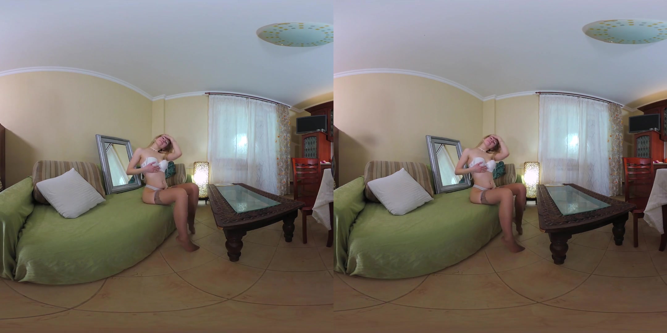 Elizabeth Fingering Myself Intense Orgasm - Nylons Solo Model Fingering