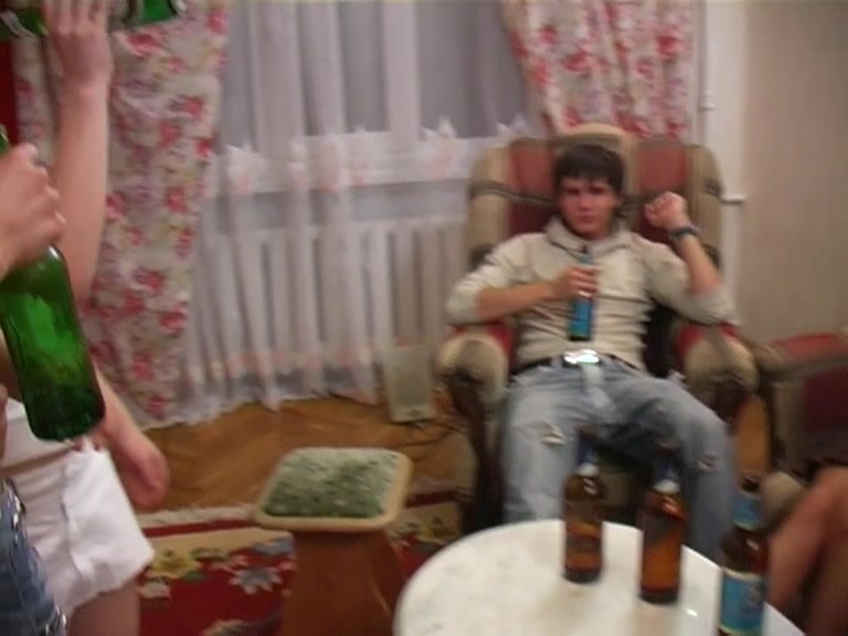Spectacular group sex at students 18+ party