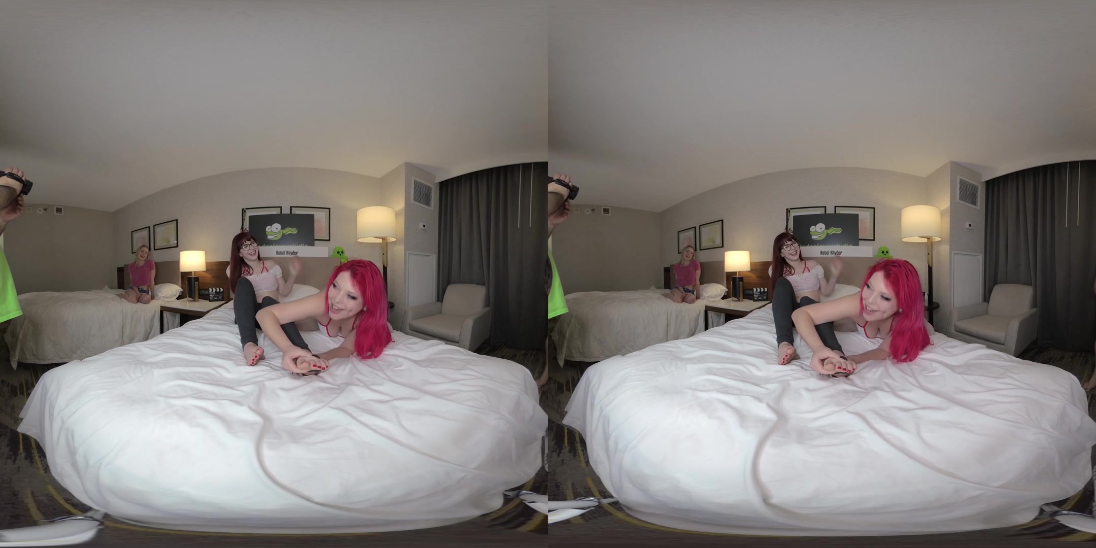 Taylor Nicole And Hannah Grace Lesbian Fun With Rebel Watching - TadPoleXXXStudio
