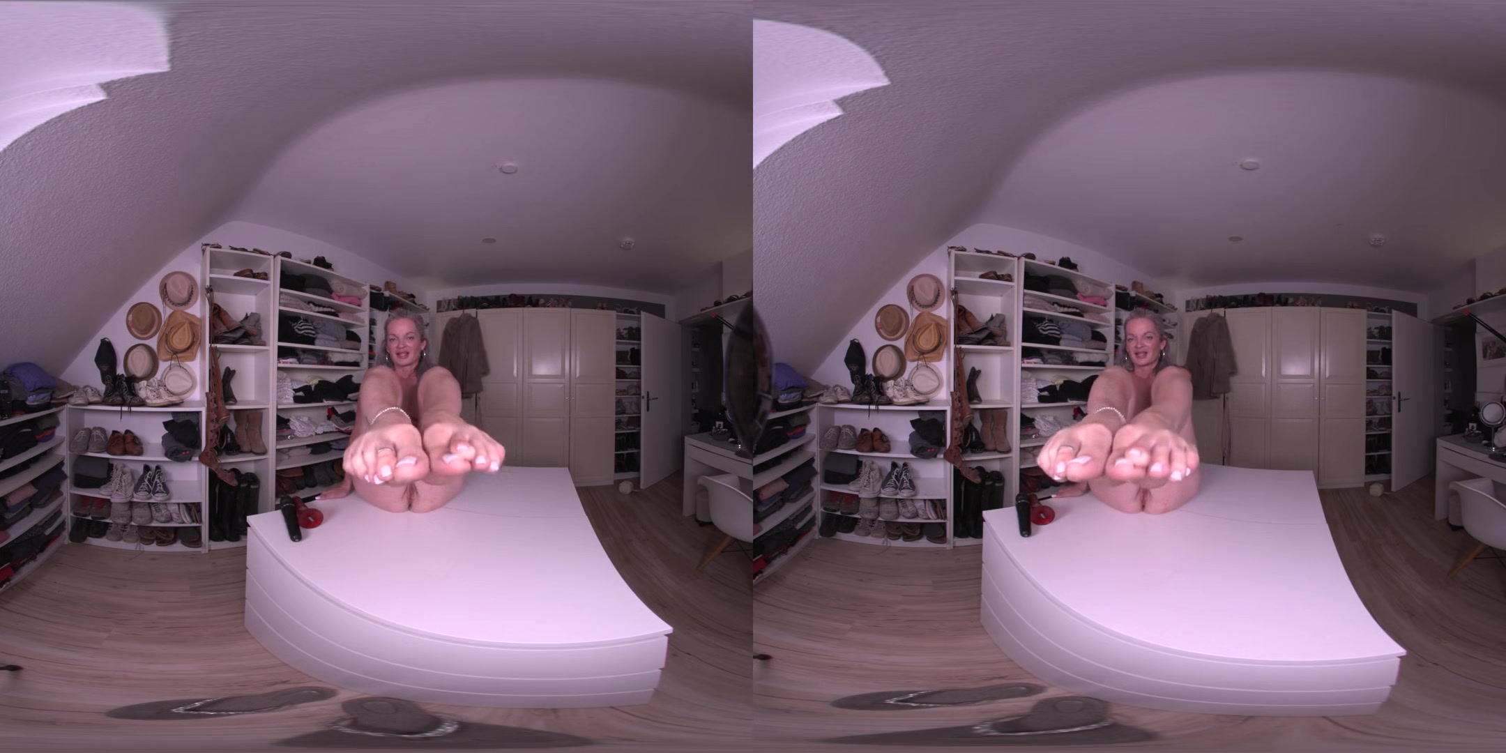 Red Dildo Masturbation