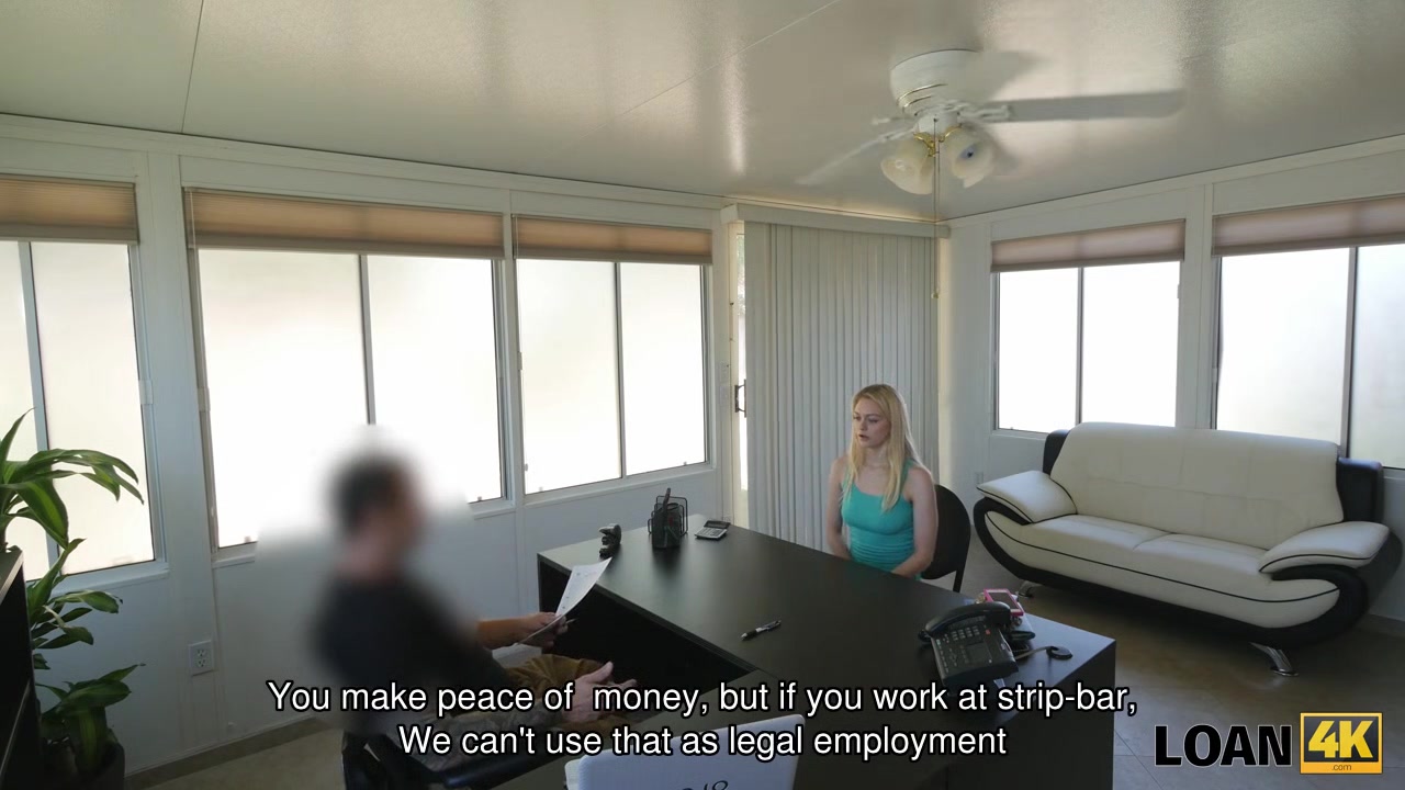 LOAN4K. Allie Rae tells she is a stripper so why loan agent gets horny
