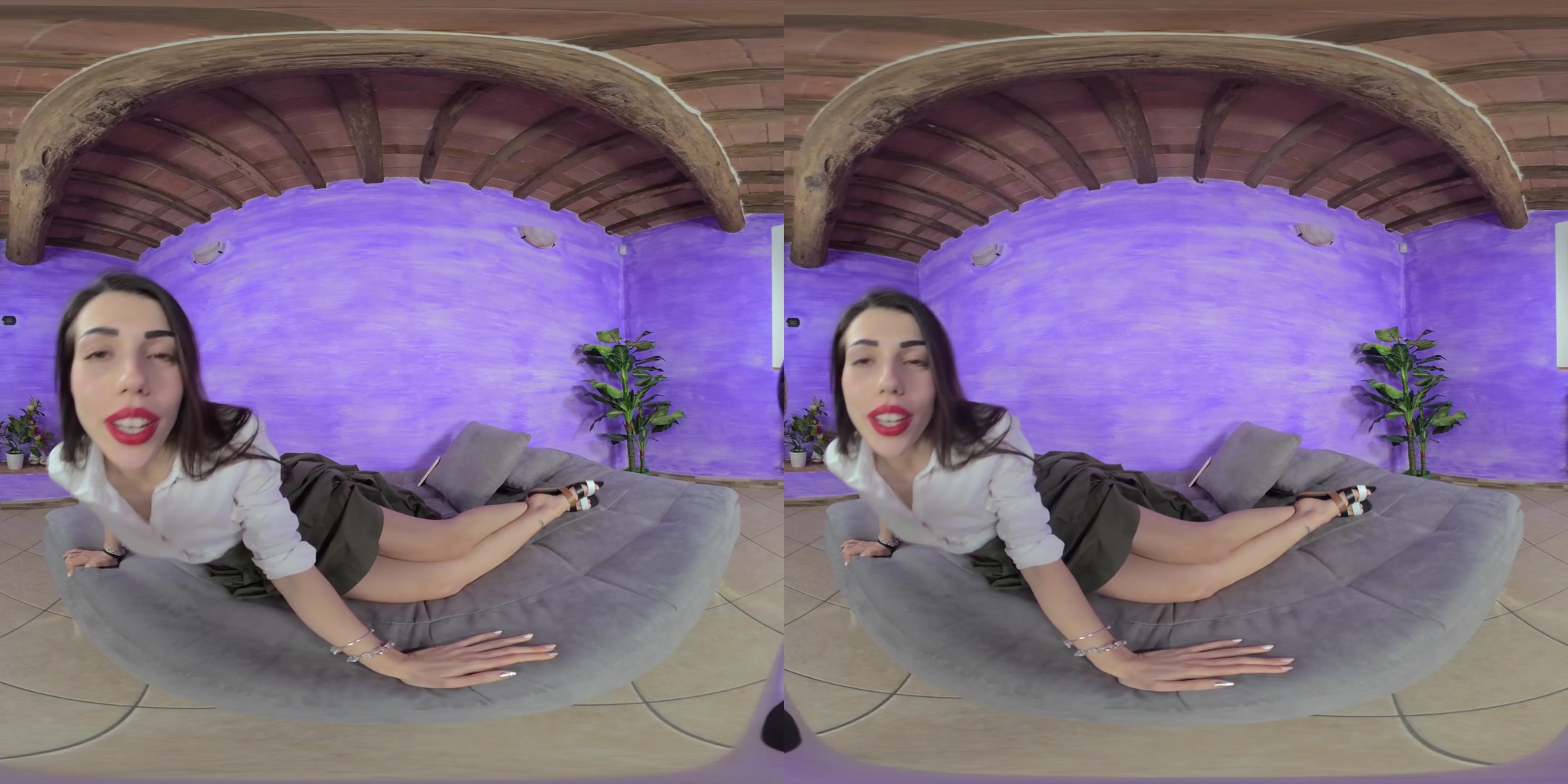 Strikingly Beautiful, Sensual Petra Takes Off Her Flat Sandals - VRFootFetish