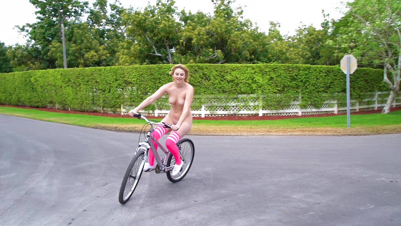 Kinsley Anne is a wild fuck toy that likes to bike around naked - Yngr