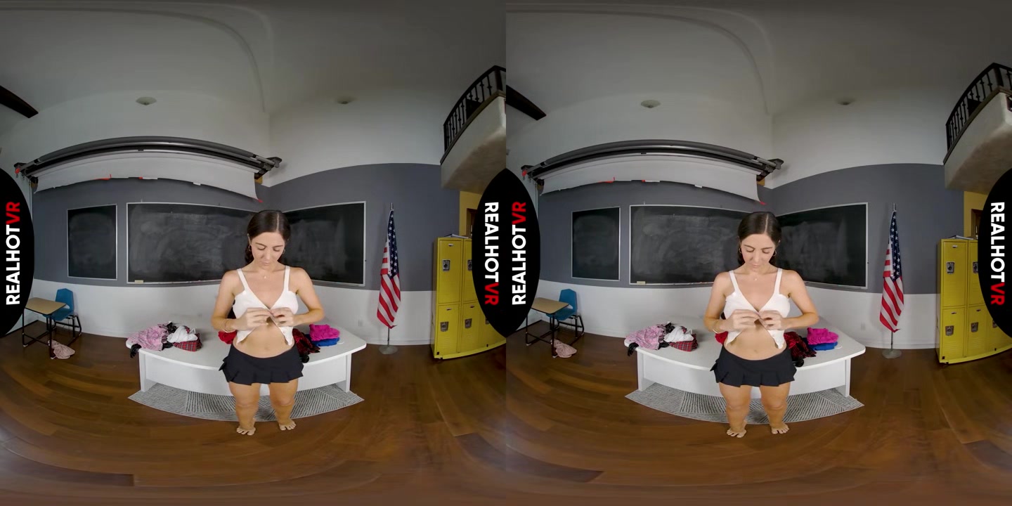 Masturbate To My Perfect Schoolgirl Tits As I Try On Short Skirts & Cheerleader Outfits - RealHotVR