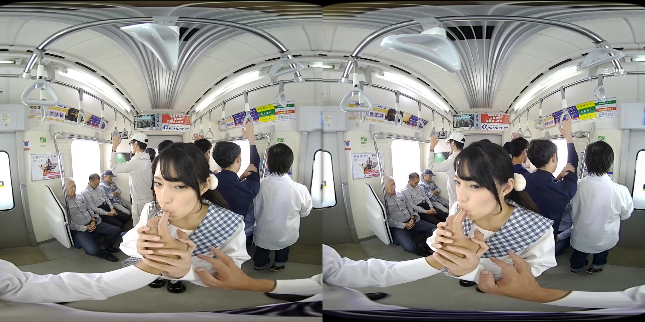 Sloppy Kissing Schoolgirl VR 2 - Cute Japanese Schoolgirl Fucked on the Train