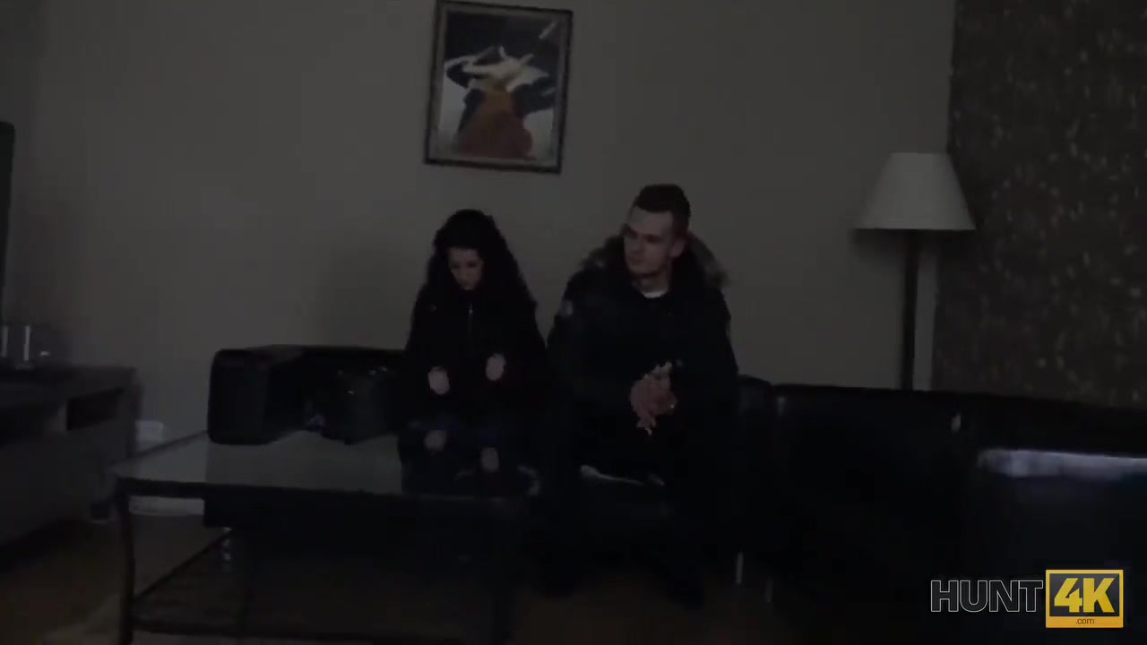 HUNT4K. Man with camera fucks pretty girl in exchange for money