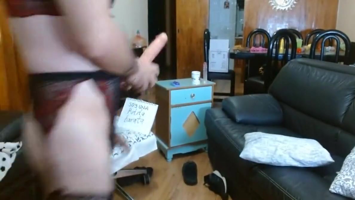 Bearded Hairy Whore In Lingerie Dancing Like A Bitch