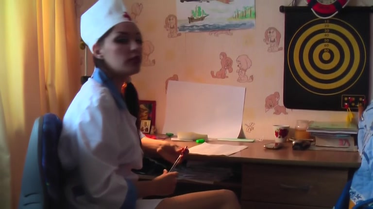 Real pair porn games with honey in the nurse uniform
