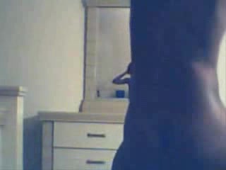 Pretty African girl dances naked in front of the camera