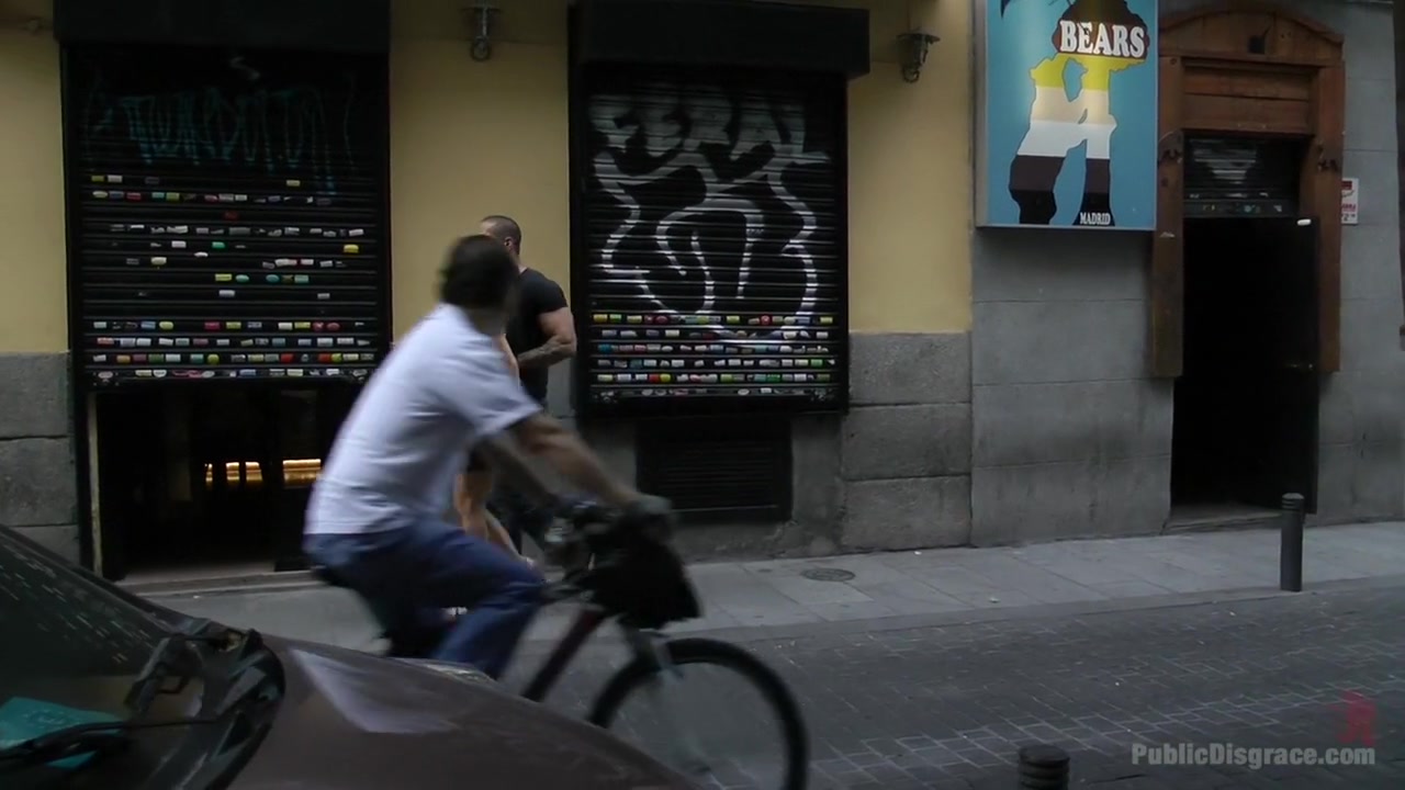 Welcome to Madrid! Public walk of shame.