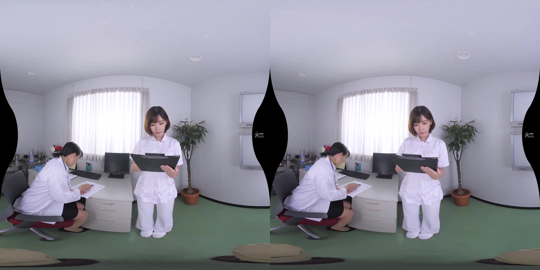 The AV Actress Showed up to Help in the Semen Collection Room; Busty Japanese Pornstar in Lingerie