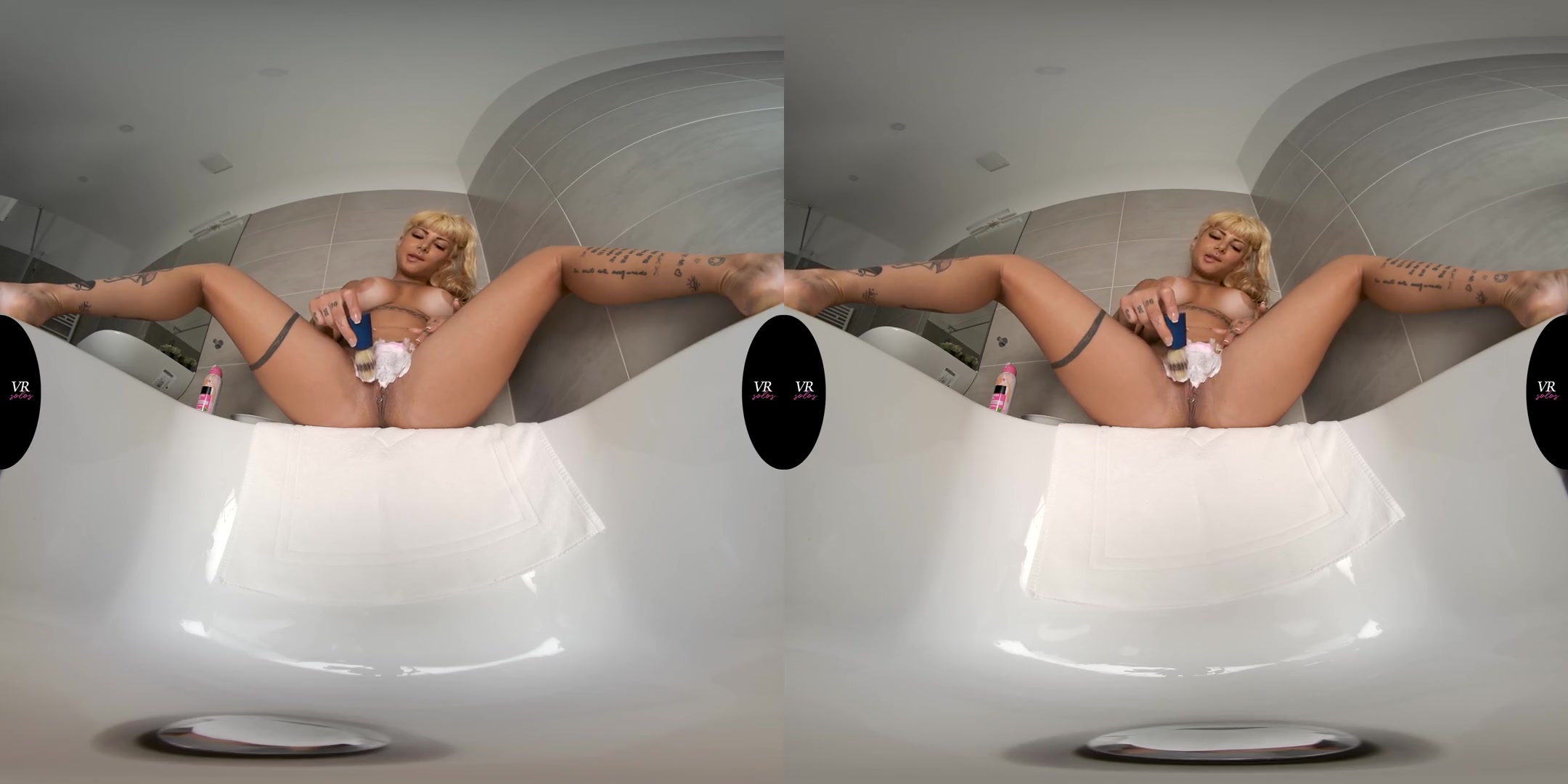 Katerina Kalista - Shaving; Busty Blonde Amateur Pussy Shaving Fetish
