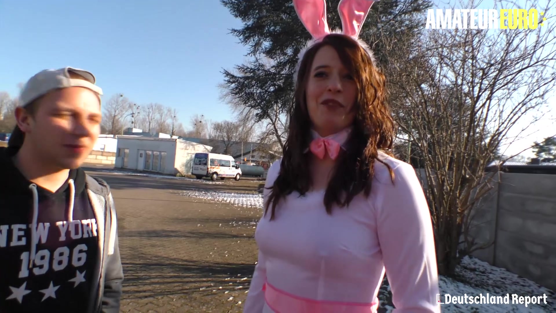 AMATEUR EURO - Easter Bunny Bangs On Cam On Her Favorite Holiday