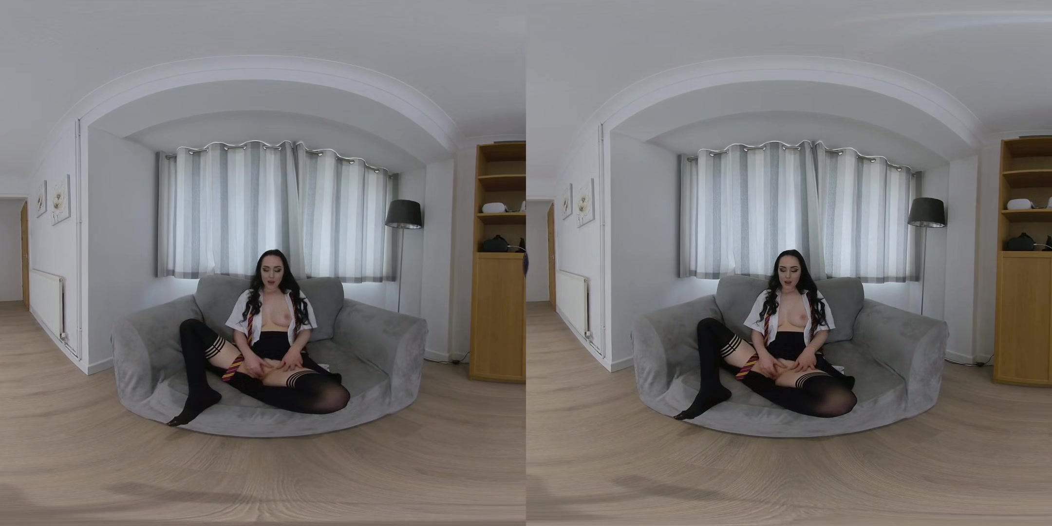 Home From College - Cute Brunette Solo - SexLikeReal