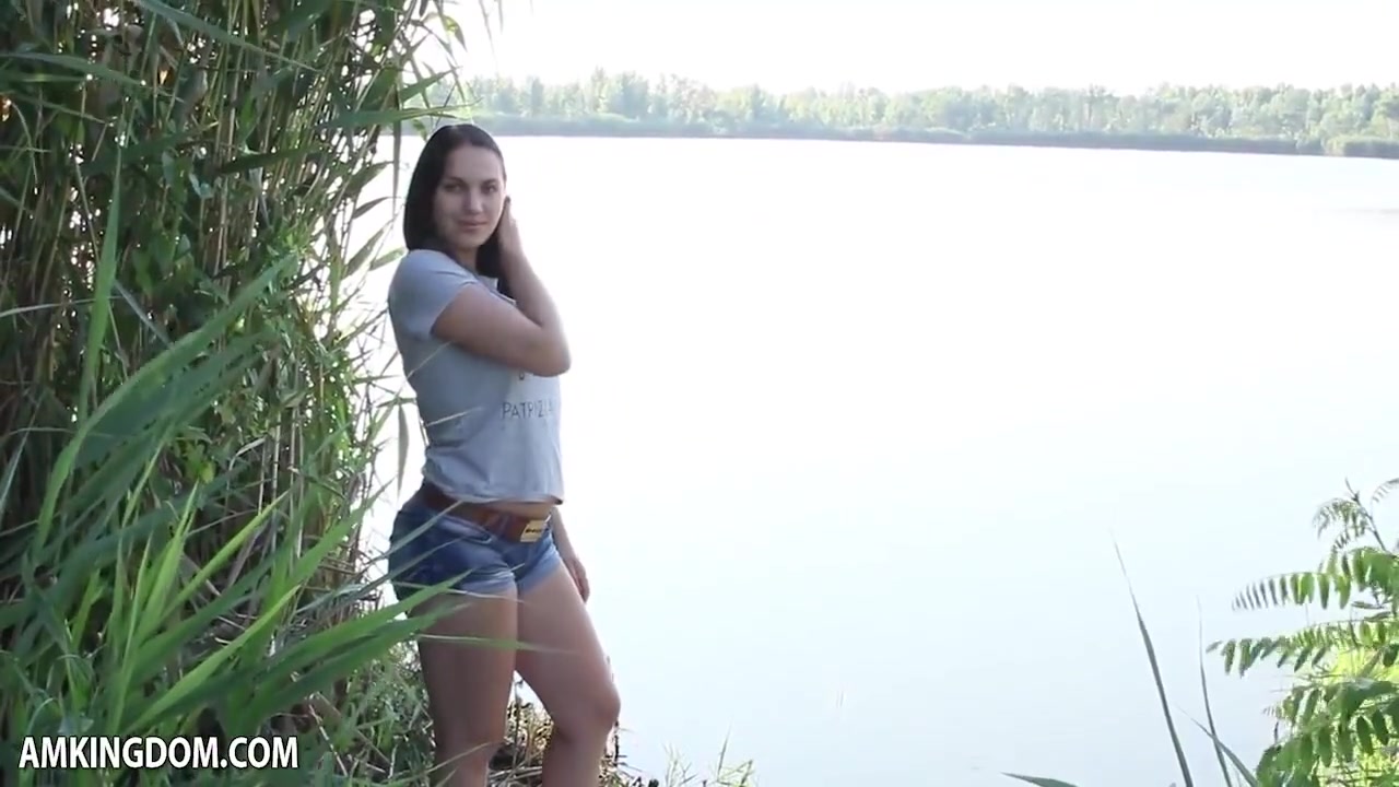 Viki Uses A Toy By A Lake