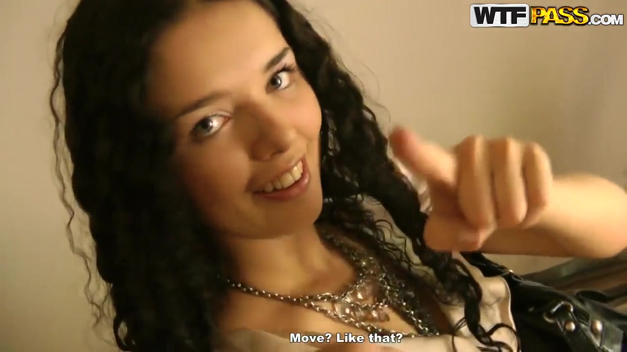 Young brunette Leonora looks pretty and makes me wild on the street