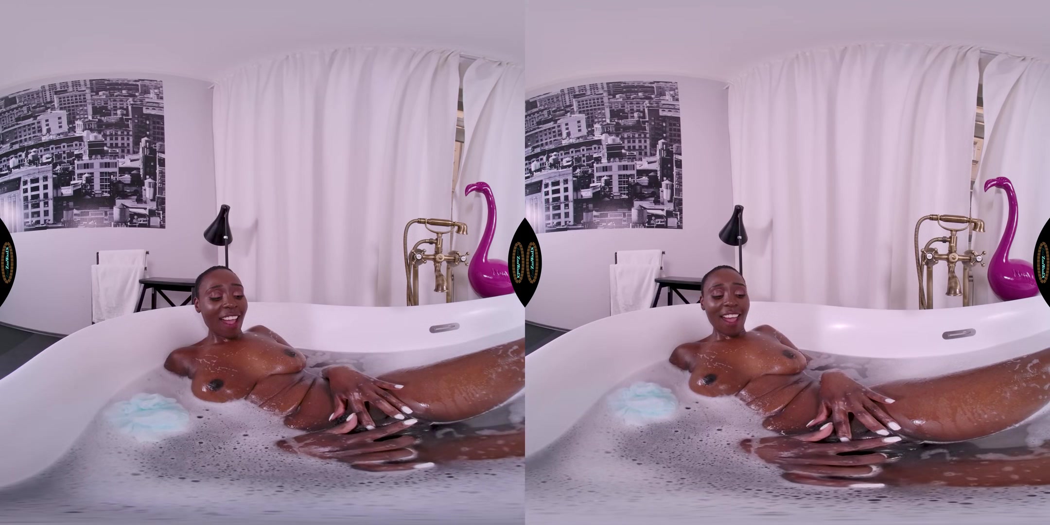 Taking A Hot Bath - Big Tits African Pornstar Zaawaadi Solo
