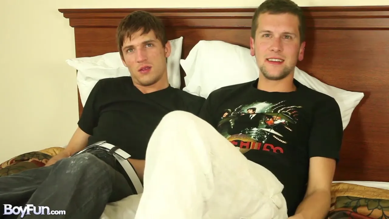 Cumming Together On White Sheets