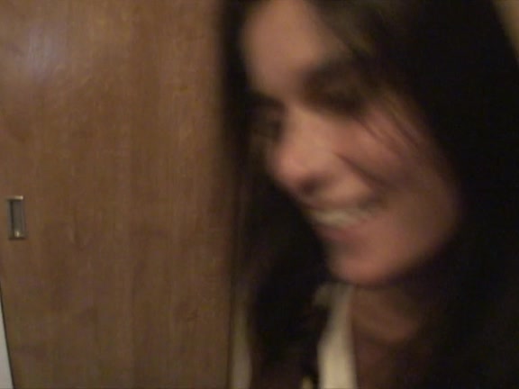 Real non-professional pair oral pleasure and vaginal with cum in washroom