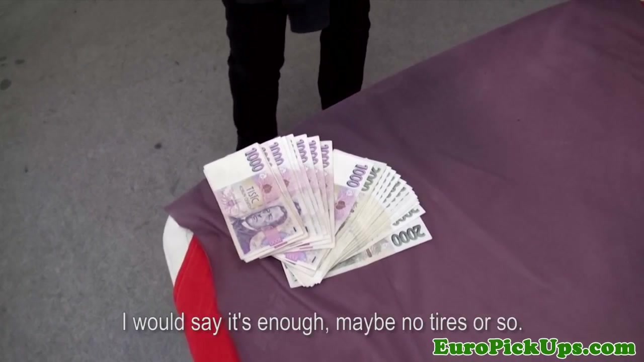 Real pulled euro fingered in pussy for cash