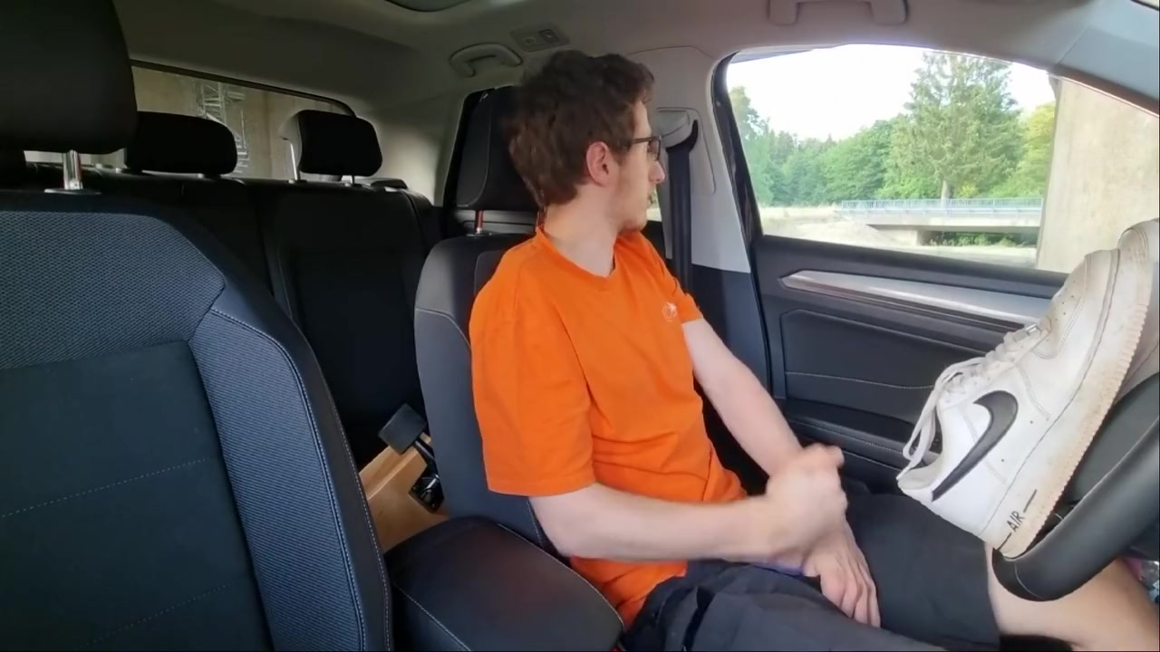 In The Car Played With Shoes And My Cock