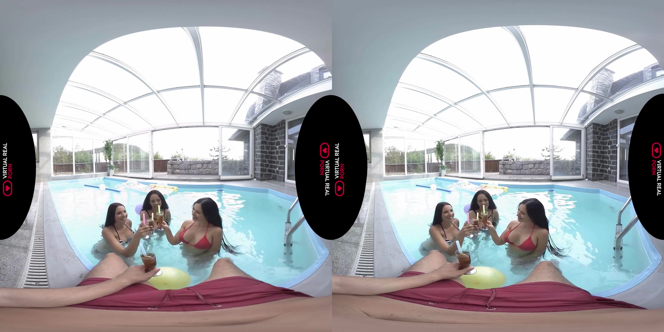Jolee Love & Katrina Moreno & Sasha Rose in Birthday Surprise - VirtualRealPorn