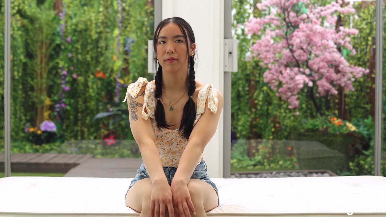 Petite Asian Girl With Pigtails Trying To Make It By Any Means Necessary
