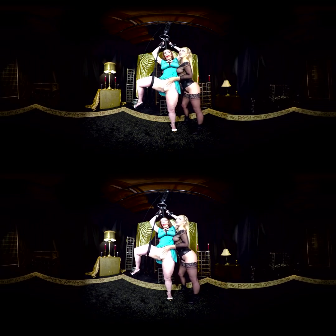 Bella Rossi & Cherie DeVille in Bella Rossi Tied Up in Lezdom Dungeon - KinkVR