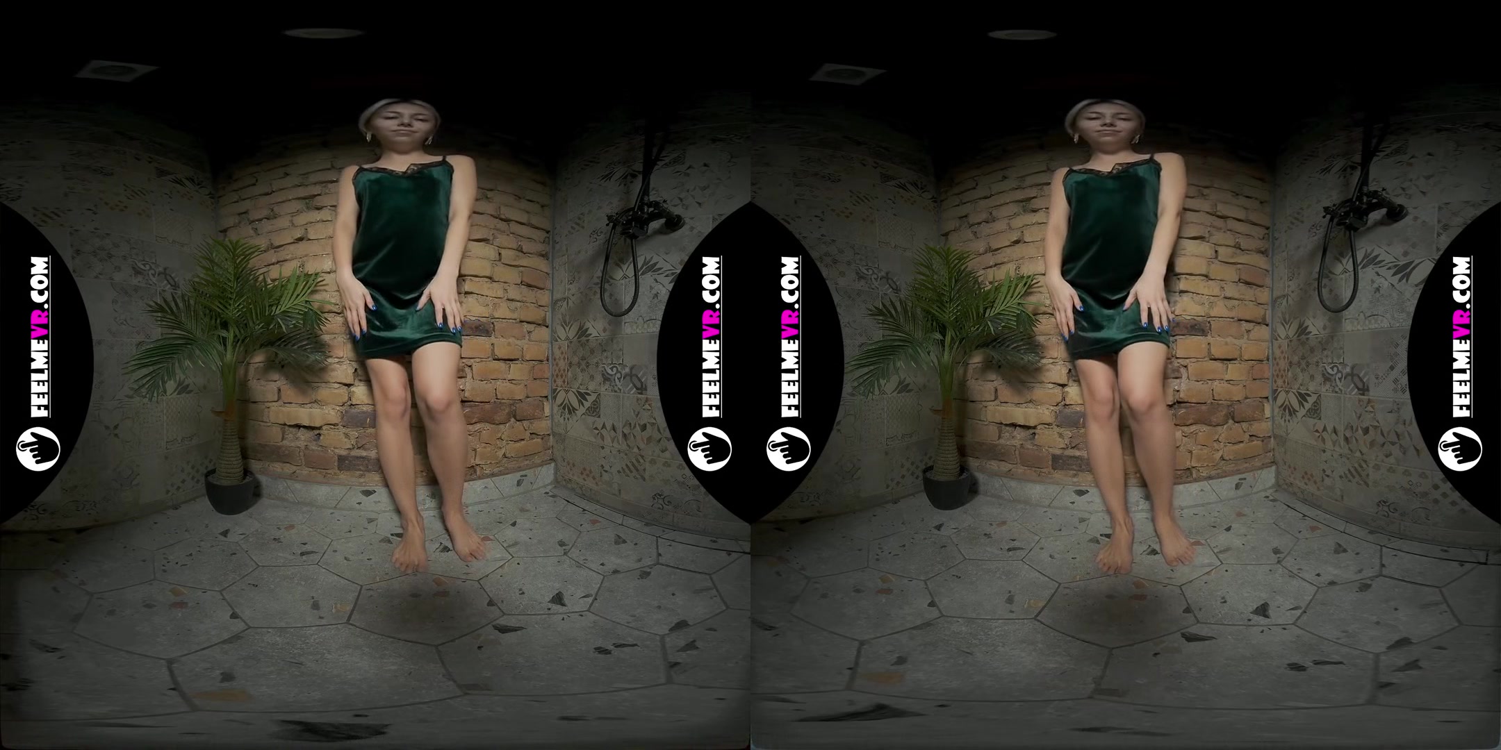 Virtual reality Nico nude oil self massage