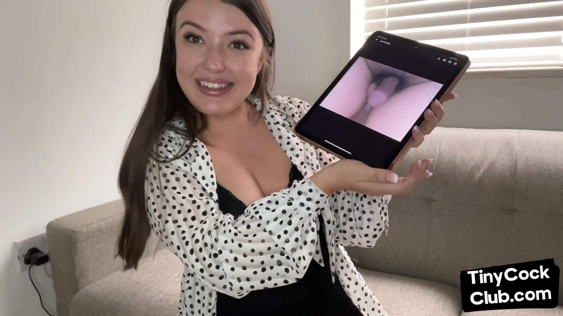 SPH femdom babe disgracing small dicks in her solo video