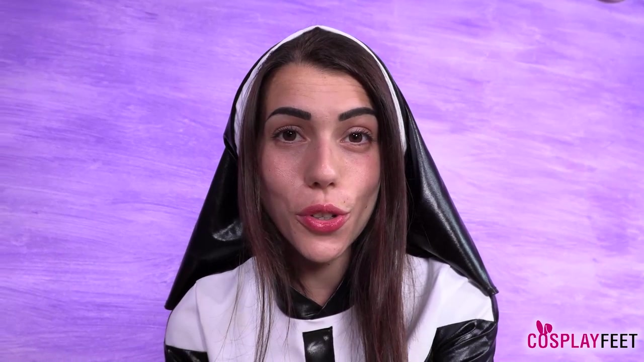 Dazzlingly beautiful Petra in a super sexy nun costume