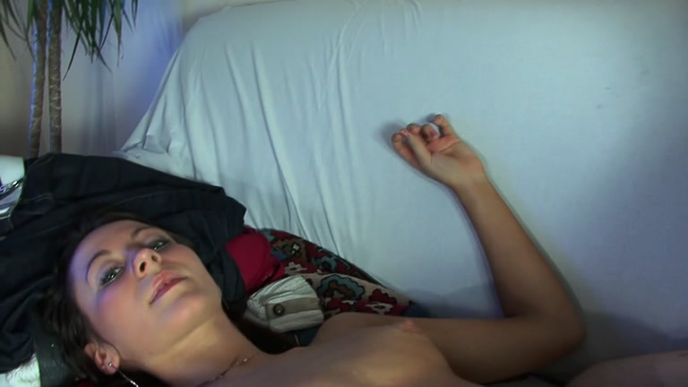 Cute brunette's first time sex with a total stranger