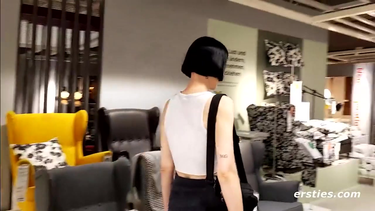 Sexy Delfine Does Naughty Things Inside The Store