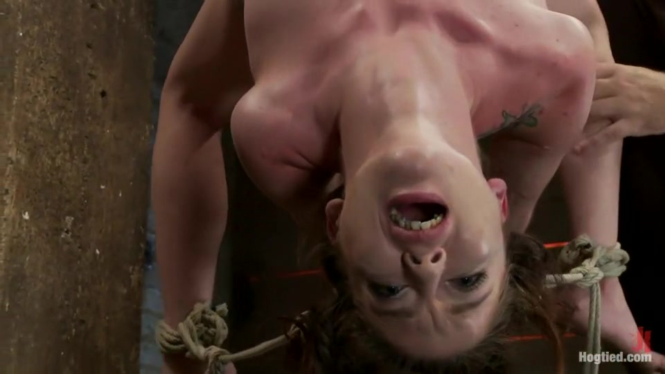 Girl next door Jessi Palmer in a back breaking suspension, skull fucked, made 2 cum over & over