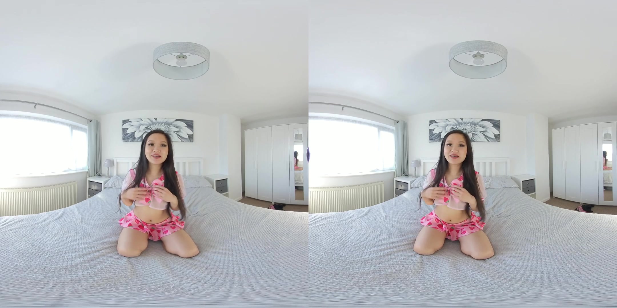 Louisa Lu, Strawberry JOI - Cute Asian Solo Jerk Off Instruction VR