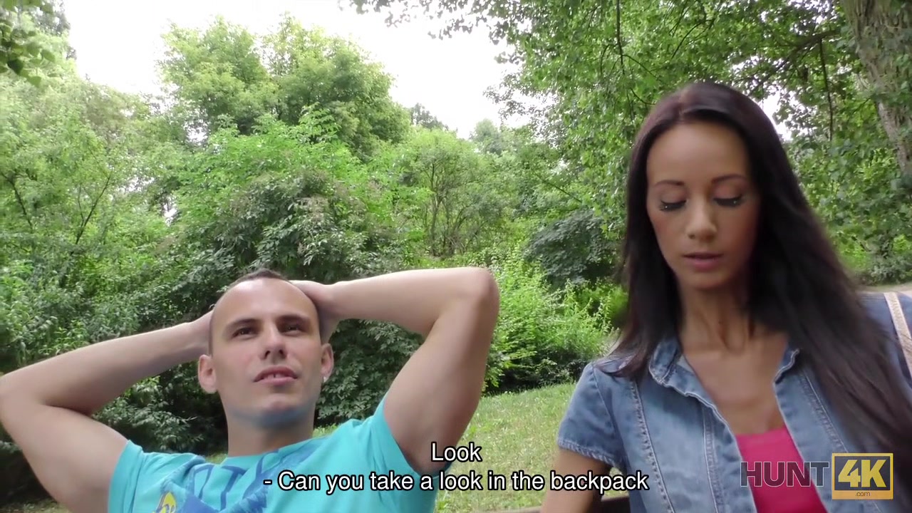 Hunt4K. Cuckold watches how his girlfriend fucks for money in park