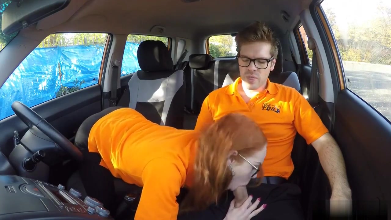 Redhead teen 18+ Ella Hughes Drilled By Her Driving Instructor