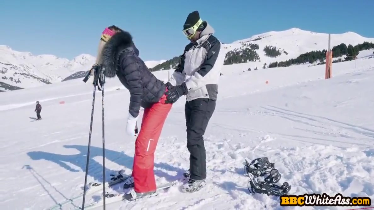 Skiing Interracial Anal Loving Slut Gets Warm