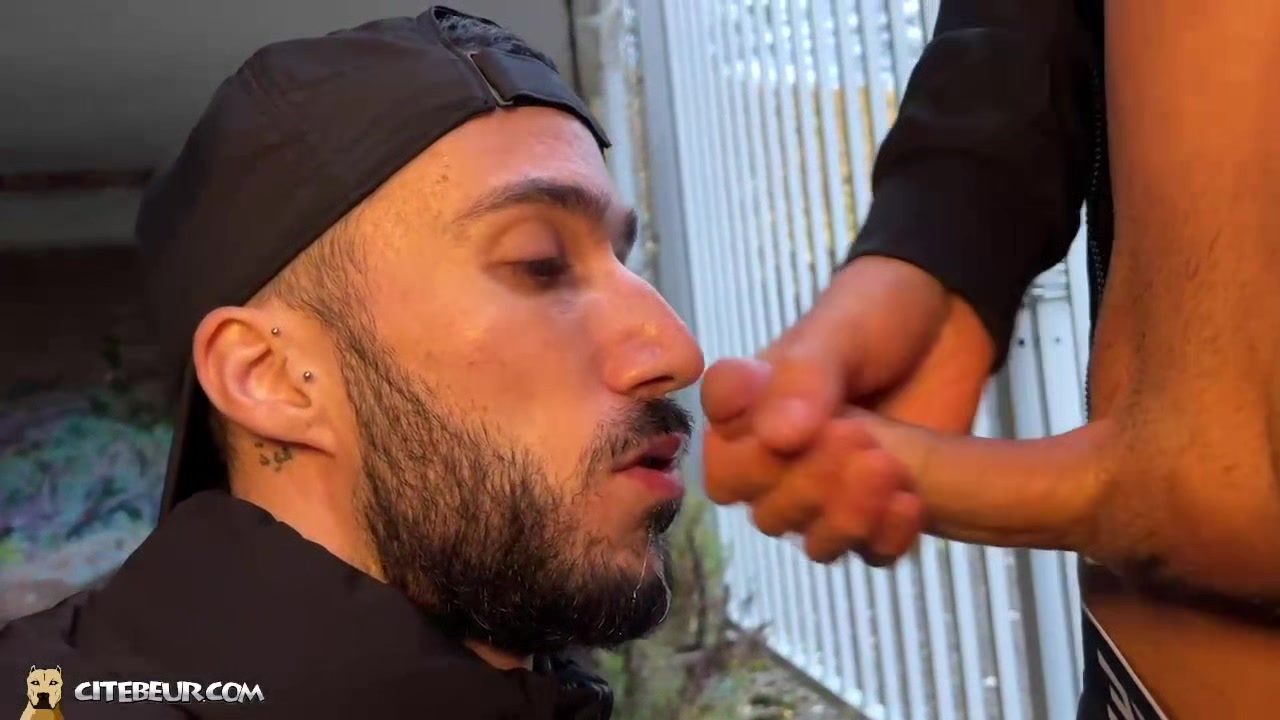 Big french cock sucking face cum load