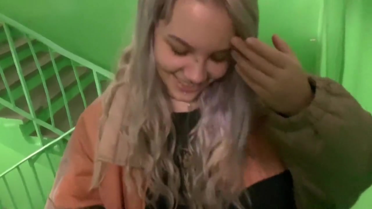 We Had To Have Fun In The Stairwell Since Our Parents Were At Home.public Blowjob From Stepsister